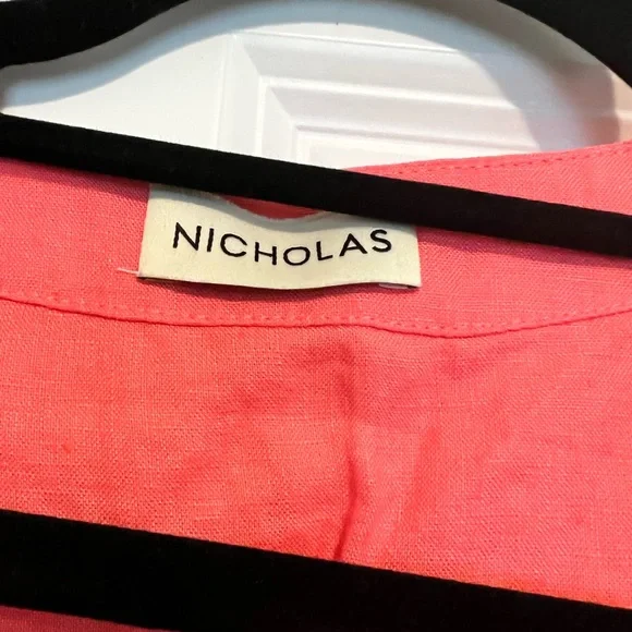 Nicholas Pink Linen Dress - Picture 7 of 8